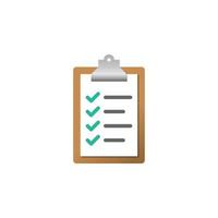 List with check marks color flat vector