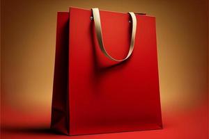 Shopping bags, background. Digital illustration AI photo