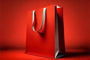 Shopping bags, background. Digital illustration AI photo