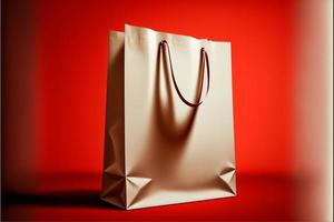 Shopping bags, background. Digital illustration AI photo