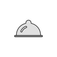 Restaurant tray icon. Simple flat colored vector of web icons for ui and ux, website or mobile application