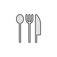 cutlery icon isolated on white background vector