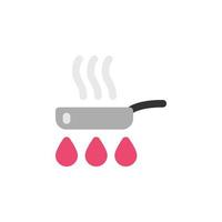 frying pan icon isolated on white background vector