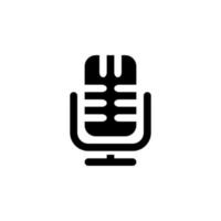 isolated microphone icon for any purposes vector