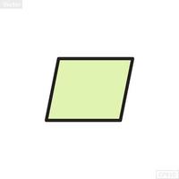 parallelogram shape illustration vector graphic