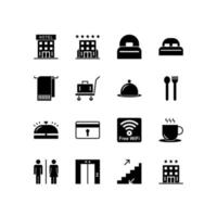 collection of Hotel Icon set on white background vector