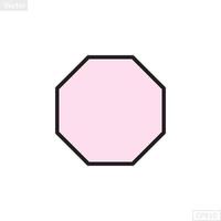 octagon shape illustration vector graphic