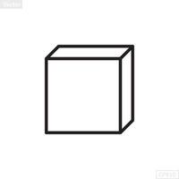 Cube shape illustration vector graphic