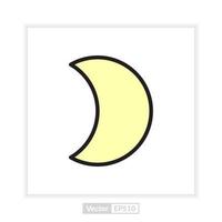 crescent shape illustration vector graphic