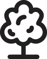 tree icon symbol image vector, illustration of the tree botany in black image vector