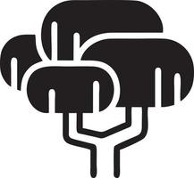 árbol icono símbolo imagen vector, ilustración de el árbol botánica en negro imagen vector