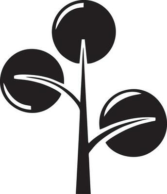 tree icon symbol image vector, illustration of the tree botany in black image