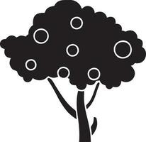 tree icon symbol image vector, illustration of the tree botany in black image vector