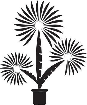 tree icon symbol image vector, illustration of the tree botany in black image vector