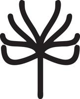 tree icon symbol image vector, illustration of the tree botany in black image vector