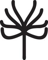 árbol icono símbolo imagen vector, ilustración de el árbol botánica en negro imagen vector