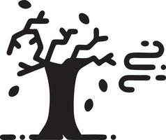 tree icon symbol image vector, illustration of the tree botany in black image vector