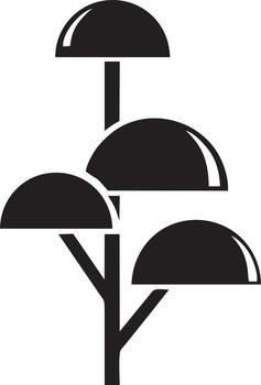 árbol icono símbolo imagen vector, ilustración de el árbol botánica en negro imagen vector