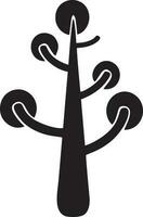 árbol icono símbolo imagen vector, ilustración de el árbol botánica en negro imagen vector