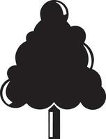 tree icon symbol image vector, illustration of the tree botany in black image vector