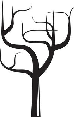 tree icon symbol image vector, illustration of the tree botany in black image