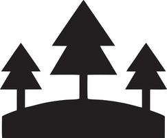 tree icon symbol image vector, illustration of the tree botany in black image vector