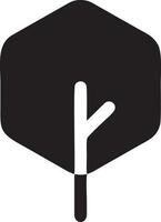 tree icon symbol image vector, illustration of the tree botany in black image vector