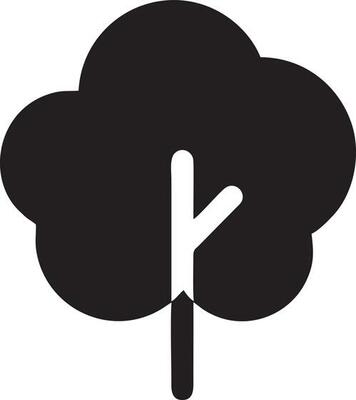 tree icon symbol image vector, illustration of the tree botany in black image
