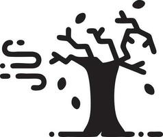 árbol icono símbolo imagen vector, ilustración de el árbol botánica en negro imagen vector