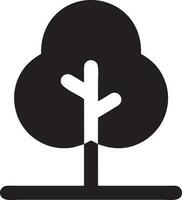 árbol icono símbolo imagen vector, ilustración de el árbol botánica en negro imagen vector