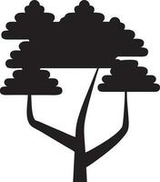 tree icon symbol image vector, illustration of the tree botany in black image vector