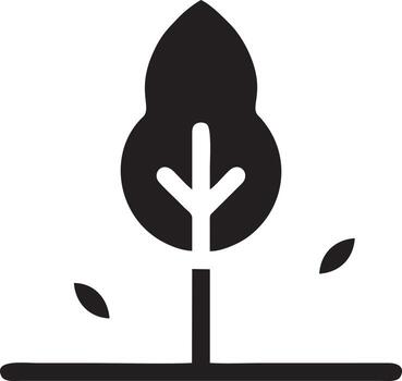 tree icon symbol image vector, illustration of the tree botany in black image vector