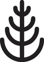 tree icon symbol image vector, illustration of the tree botany in black image vector