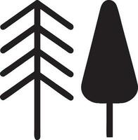 árbol icono símbolo imagen vector, ilustración de el árbol botánica en negro imagen vector