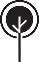 tree icon symbol image vector, illustration of the tree botany in black image vector