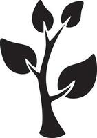 tree icon symbol image vector, illustration of the tree botany in black image vector