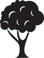 tree icon symbol image vector, illustration of the tree botany in black image vector