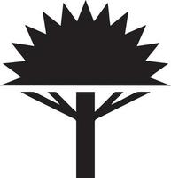 árbol icono símbolo imagen vector, ilustración de el árbol botánica en negro imagen vector