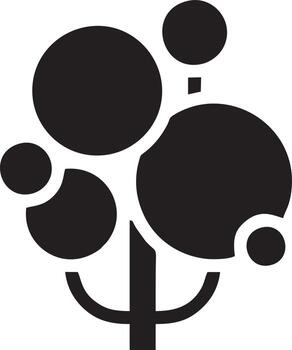 árbol icono símbolo imagen vector, ilustración de el árbol botánica en negro imagen vector