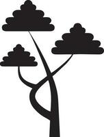 tree icon symbol image vector, illustration of the tree botany in black image vector