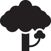 tree icon symbol image vector, illustration of the tree botany in black image vector