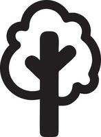 tree icon symbol image vector, illustration of the tree botany in black image vector