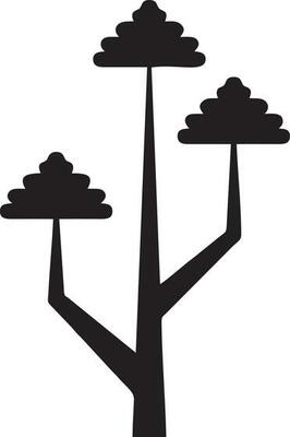 tree icon symbol image vector, illustration of the tree botany in black image