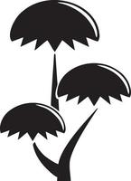 tree icon symbol image vector, illustration of the tree botany in black image vector