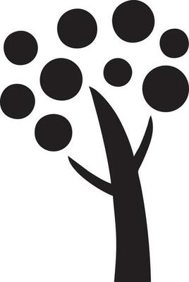 tree icon symbol image vector, illustration of the tree botany in black image