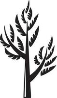 tree icon symbol image vector, illustration of the tree botany in black image vector