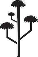 árbol icono símbolo imagen vector, ilustración de el árbol botánica en negro imagen vector