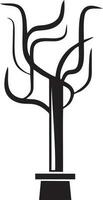 tree icon symbol image vector, illustration of the tree botany in black image vector