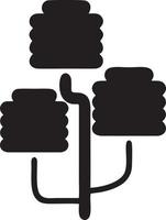 tree icon symbol image vector, illustration of the tree botany in black image vector