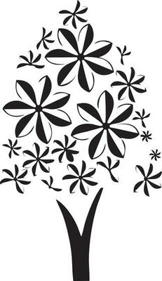 tree icon symbol image vector, illustration of the tree botany in black image